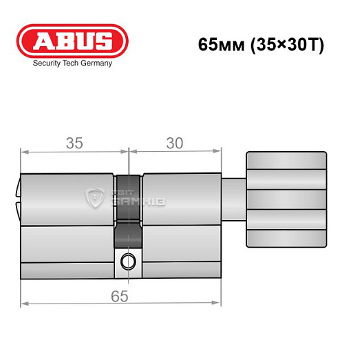 Циліндр ABUS Bravus 4000 MX (модульний) 65T (35*30T) нікель сатин - Фото №8