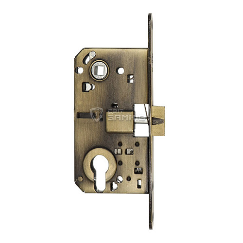 Механизм замка GAVROCHE GR85 PZ (BS50 *85мм) метал.язичок AB бронза - Фото №2