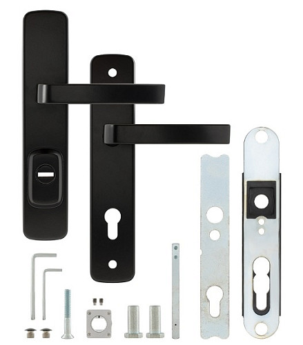 Ручки на планці з протектором ROSTEX Astra R 90мм (38-55мм) чорний - Фото №6