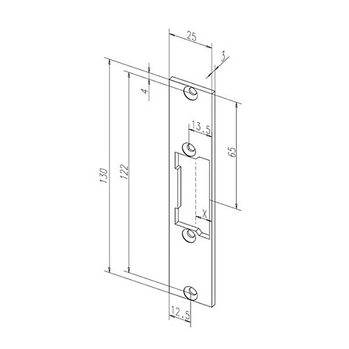 Зворотня планка EFF EFF 688 KL нержавіюча сталь - Фото №3
