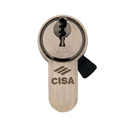 Циліндр половинка CISA C3000 40 (30*10) нікель матовий 3 ключі - Фото №4