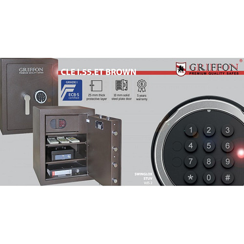Сейф взломостойкий GRIFFON CLE I.55.ET BROWN - Фото №9
