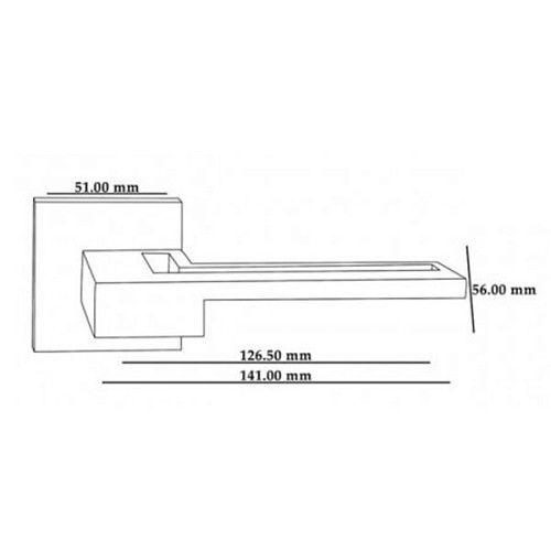 Ручки на розеті ORO/ORO Cut (15E) SC/CP матовий хром/хром - Фото №3