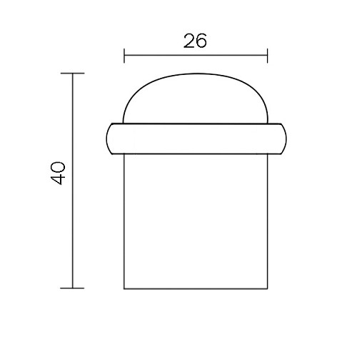 Стопор дверний підлоговий MVM M-38L AB стара бронза - Фото №3