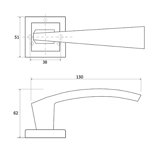 Ручки на розетте APECS Windrose "Blizzar" H-18081-A NIS никель матовый - Фото №2
