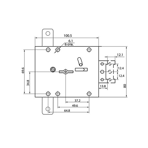Механизм замка сейфовый BORDER ВС-8.1Т/12 (BS52,5мм) с тягами - Фото №3