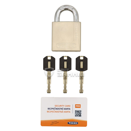 Замок навісний TOKOZ Gama OS PRO 40 (3 ключа) нікель сатин - Фото №5