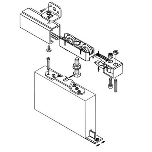 Раздвижная система KOBLENZ 0830 длина 3 м на 1 полотно до 175 кг - Фото №2