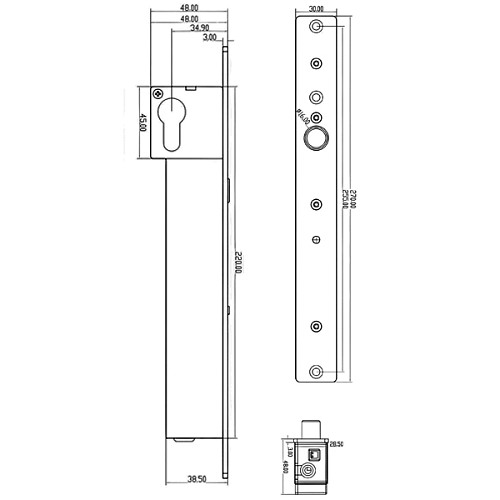 Электроригельный замок YLI YB-600 НЗ (без питания закрытый) - Фото №10