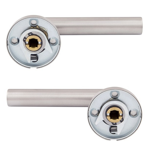 Ручки на розетте ROSTEX Vigo ES52 нержавеющая сталь матовая - Фото №2