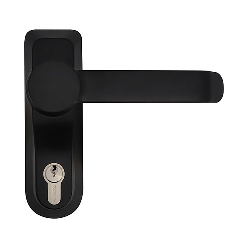 Ручка на планці CISA 07078.68 зовнішня з циліндром для накладної антипаніки чорний - Фото №2