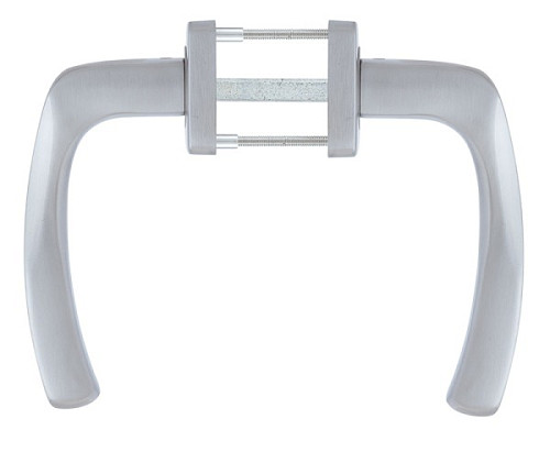 Ручки на розетте ROSTEX Mandelo H50 нержавеющая сталь матовая - Фото №4