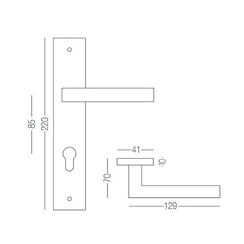 Ручки на планці MVM S-1135-85 SS нержавіюча сталь - Фото №3