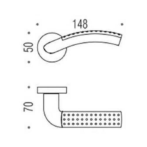 Ручки на розеті COLOMBO Milla LC41 (CD49BZGG-CD43G) хром/матовий хром - Фото №3