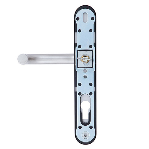 Ручка скоба ROSTEX G 390 фіксована-нажимна 92 (комплект) нержавіюча сталь матова - Фото №2