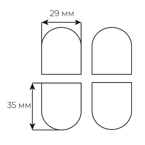 Комплект ковпачків AGB E302001144 для завісу Eclipse 2.0 сірий - Фото №2