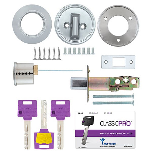 Замок врезной MUL-T-LOCK Dead Bolt DBM ClassicPro (BS60мм) матовый никель - Фото №5