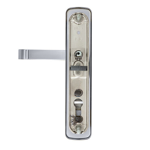 Ручки на планке с протектором ROSTEX Astra R 90мм (38-55мм) хром полированный - Фото №3