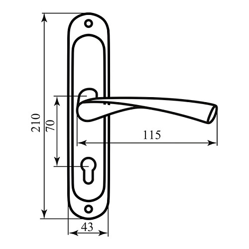 Ручки на планке BRUNO Bravo 70 матовый никель - Фото №2