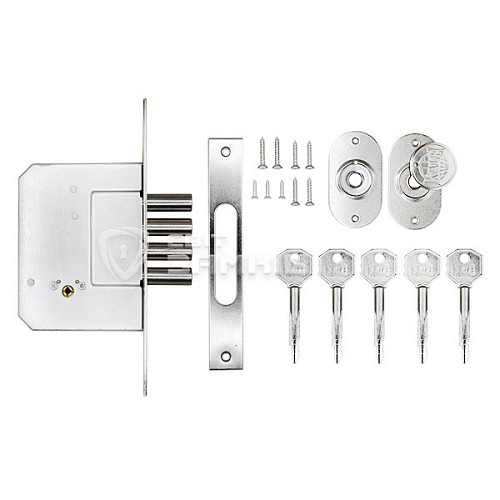 Механізм замка KALE 189 4MF (BS52мм) нікель - Фото №4