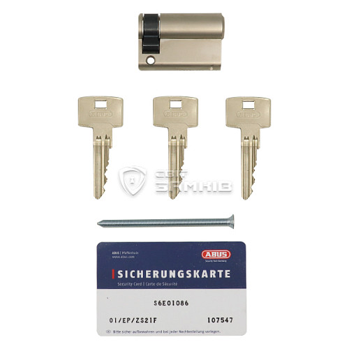 Циліндр половинка ABUS S60P 65 (55*10) нікель - Фото №4