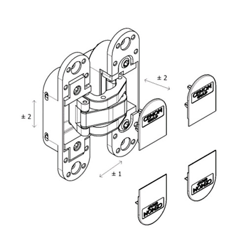 Завіс CEMOM Estetic 80A нікель - Фото №4