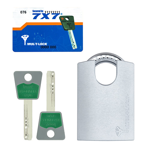 Замок навесной MUL-T-LOCK G55P 7x7 (2 ключа)(н) - Фото №6