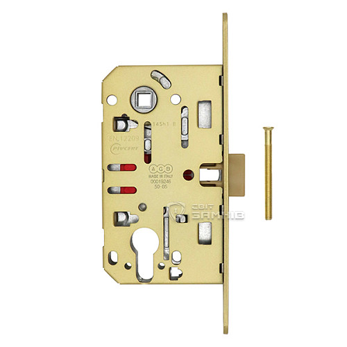 Механізм замка AGB Mediana Polaris PZ магніт (BS50*85мм) латунь матова - Фото №5