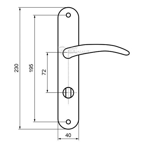 Ручки на планці Фінг д/п 72 WC OLV золото - Фото №4
