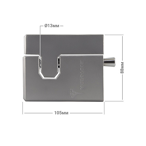 Замок навісний MUL-T-LOCK HASP LOCK DIAMOND ClassicPRO (2 ключа) - Фото №10