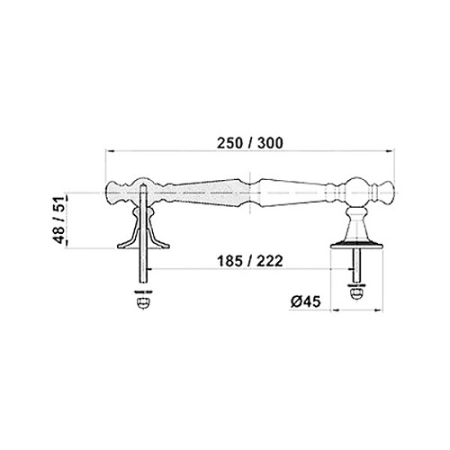 Антаба AMIG мод.10 300 бронза - Фото №2
