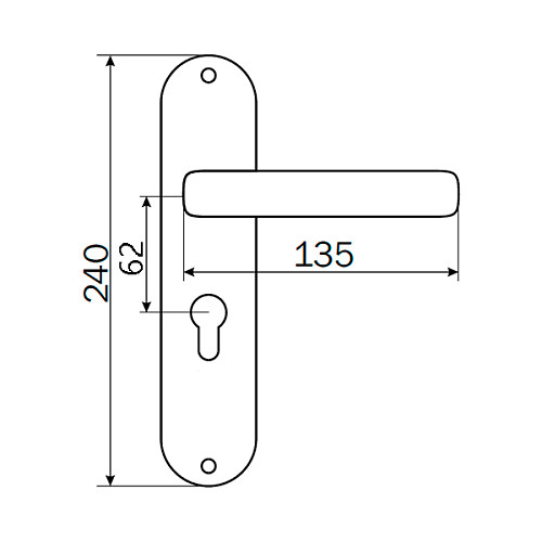 Ручки на планке BRUNO Trendy 62 матовый никель/хром - Фото №2