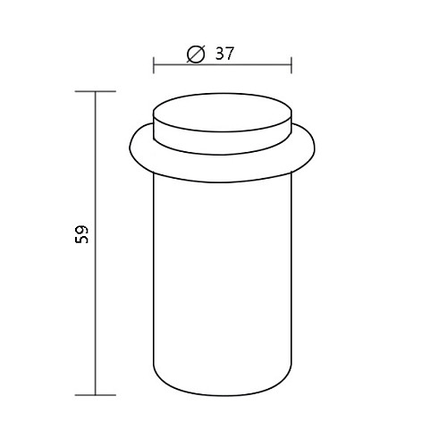 Стопор дверний підлоговий RDA 5937 SС матовий хром - Фото №2