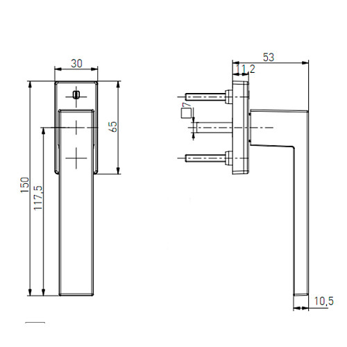 Ручка оконная MEDOS Dublin 40/45 F9005 DELUXE черная - Фото №2