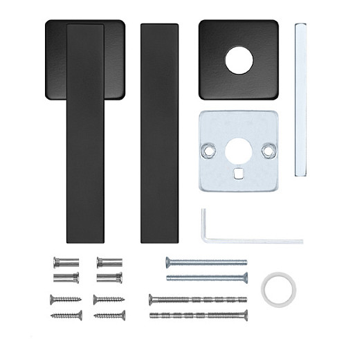 Ручки на розеті ROSTEX Ravena H53 чорний - Фото №6