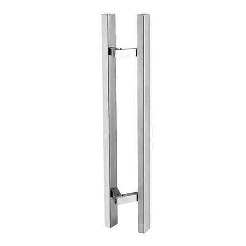 Ручка скоба PROFIT Bergama 750/500.45 (комплект) труба 40*20 нержавеющая сталь глянцевая - Фото №1