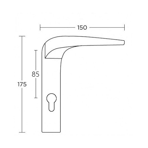 Ручки на планці CONVEX 2055-85 PZ хром - Фото №2