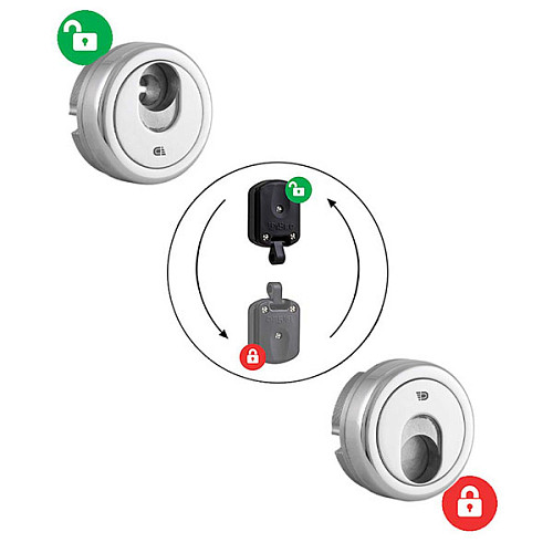 Протектор магнітний DISEC 3G8 для замків OMEGA 20 мм без накладки хром полірований - Фото №3
