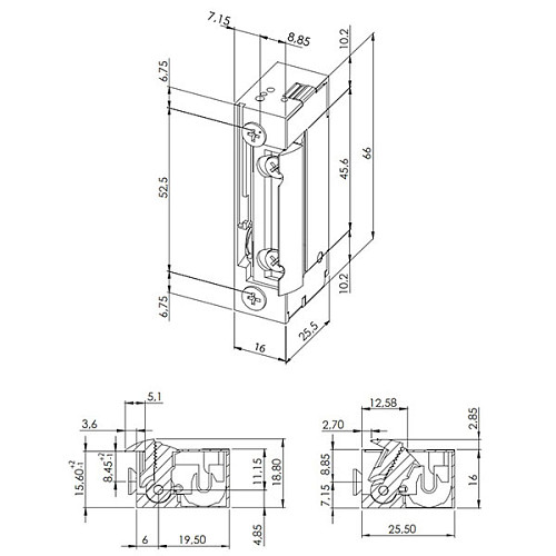 Електрозащіпка DORCAS 99-2 NDF НЗ-Е (без живлення замкнена)  - Фото №5