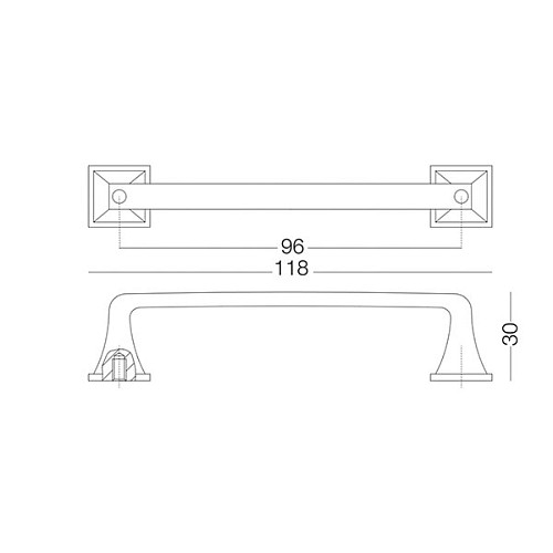 Ручка меблева MVM D-1007 96 мм MAB матова антична бронза - Фото №3