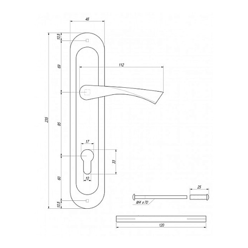 Ручки на планке AVERS HP-85.1823 NIS шлифованный никель - Фото №2