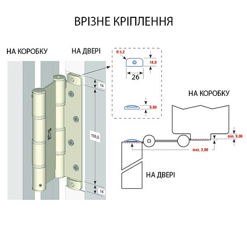 Петля барная ALDEGHI LUIGI 87AB155-40 155 мм AB бронза - Фото №7