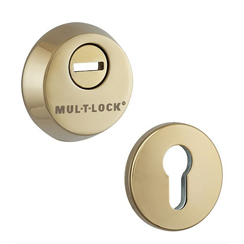 Механизм замка MUL-T-LOCK 415G двухсистемный (BS63 * 85мм) хром комплект + 2 протектора полир. латунь - Фото №8