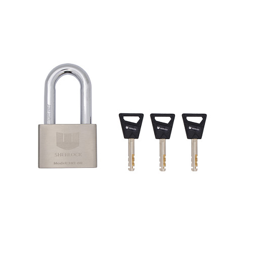 Замок навесной SHERLOCK 102-60 длинная дужка (3 ключа) - Фото №5