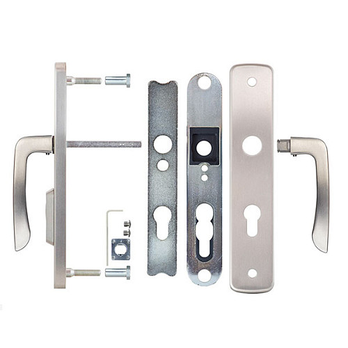 Ручки на планке с протектором ROSTEX Astra R 92мм (38-55мм) нержавеющая сталь матовая - Фото №6