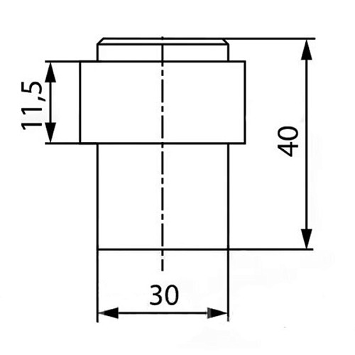 Стопор дверний підлоговий SIBA SB-DS 202 анодований нікель - Фото №2