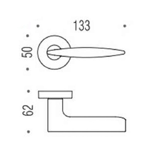 Ручки на розеті COLOMBO Gaia GR11 (CD49BZGG-CD43G) матовий хром - Фото №3