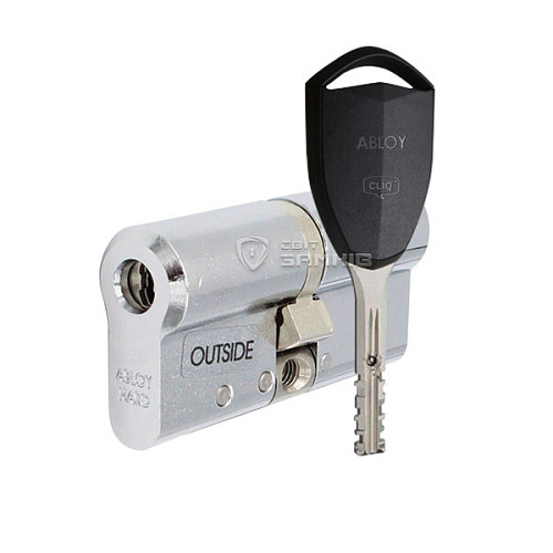 Циліндр ABLOY Protec2 CLIQ 69 (38Hi*31) (H - гартована сторона) хром - Фото №1
