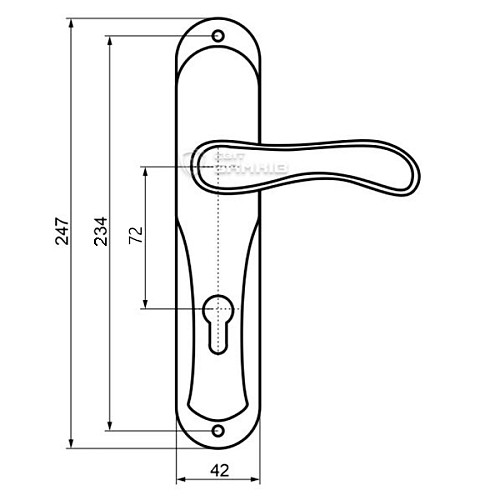 Ручки на планке OZCANLAR Star Yale 72 матовая бронза - Фото №2