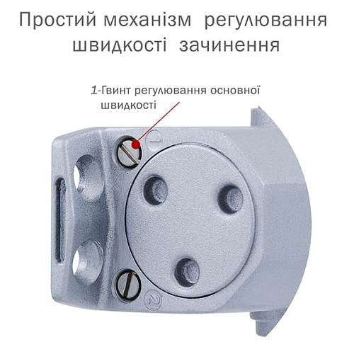 Дотягувач RYOBI DS-2055P BC PRL HO з фіксацією до 80кг Сірий - Фото №6